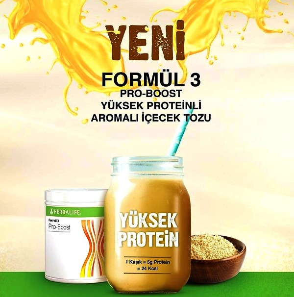 Formül 3 Pro-Boost Yüksek Proteinli Aromalı İçecek ile günlük protein alımınızı hem kaliteli hem de çok kolay sağlayabilirsiniz.